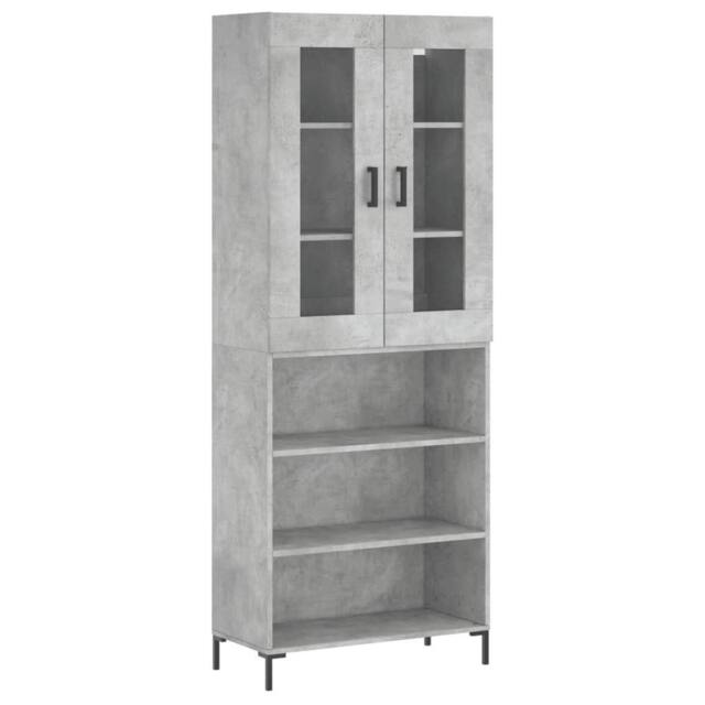 Berkfield Home Highboard Concrete Grey 69.5x34x180 cm Engineered Wood - image 1