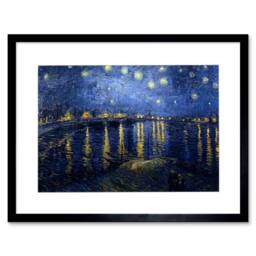"Artery8 Van Gogh Starry Night 1888 Old Master 12x16"" Framed Art Print in Blue - Size: W12"" x H16""" - thumbnail 1