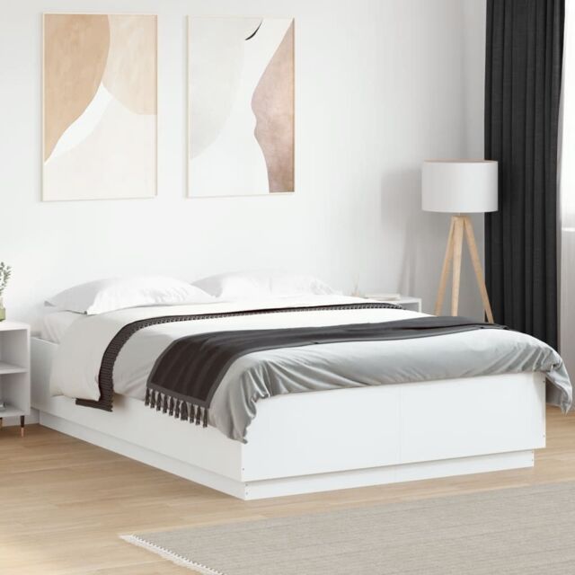 Berkfield Home Bed Frame without Mattress White 150x200 cm King Size - image 1