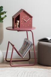 PRESENT TIME Leitmotiv Iron Side Table Riqueza Revista - Burgundy Red - thumbnail 2