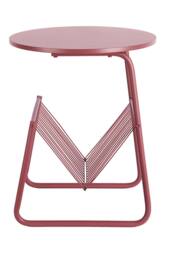 PRESENT TIME Leitmotiv Iron Side Table Riqueza Revista - Burgundy Red - thumbnail 3