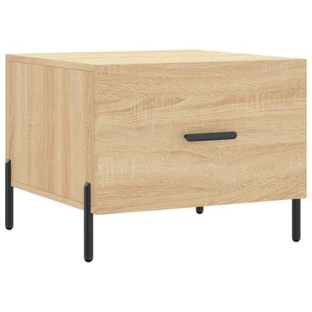 Berkfield Home Coffee Table Sonoma Oak 50x50x40 cm Engineered Wood in Brown - Size: 50 x 50 x 40 cm - image 1