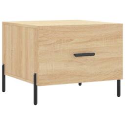 Berkfield Home Coffee Table Sonoma Oak 50x50x40 cm Engineered Wood in Brown - Size: 50 x 50 x 40 cm - thumbnail 1