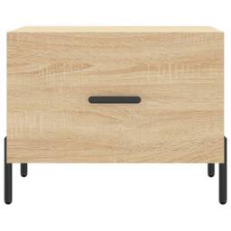 Berkfield Home Coffee Table Sonoma Oak 50x50x40 cm Engineered Wood in Brown - Size: 50 x 50 x 40 cm - thumbnail 5