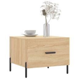 Berkfield Home Coffee Table Sonoma Oak 50x50x40 cm Engineered Wood in Brown - Size: 50 x 50 x 40 cm - thumbnail 3