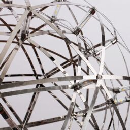 CGC Lighting 'Fawkes' Natural White Chrome 80cm XXL Large Silver Firework / Starburst LED Pendant Light Chandelier in Metallic Silver - thumbnail 5