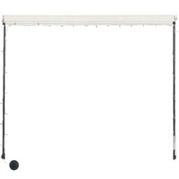 Berkfield Home Retractable Awning with LED 300x150 cm Cream in Beige - thumbnail 5