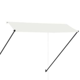 Berkfield Home Retractable Awning with LED 300x150 cm Cream in Beige - thumbnail 4