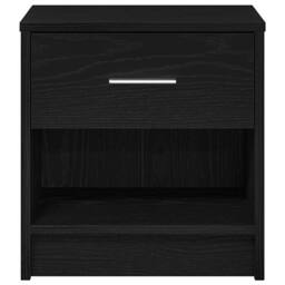 Berkfield Home Durable Bedside Cabinet with Drawer Black 39x28x41 cm - Size: 39 x 28 x 41 cm - thumbnail 4