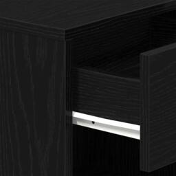 Berkfield Home Durable Bedside Cabinet with Drawer Black 39x28x41 cm - Size: 39 x 28 x 41 cm - thumbnail 9