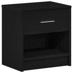 Berkfield Home Durable Bedside Cabinet with Drawer Black 39x28x41 cm - Size: 39 x 28 x 41 cm - thumbnail 3