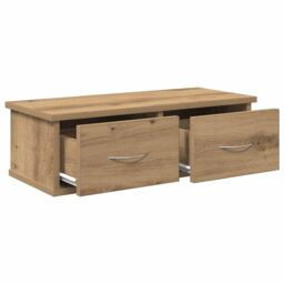 Berkfield Home Wall Cabinet Artisan Oak 60x26x18.5 cm Engineered Wood in Brown - thumbnail 7