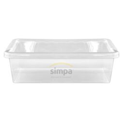 simpa 32L Compact Underbed Plastic Storage Boxes - Set of 5 in Clear - thumbnail 2