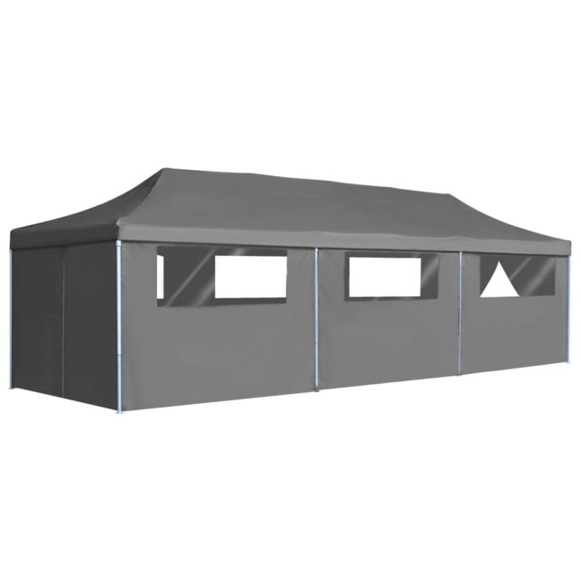 Berkfield Home Folding Pop-up Party Tent with 8 Sidewalls 3x9 m Anthracite in Black - image 1