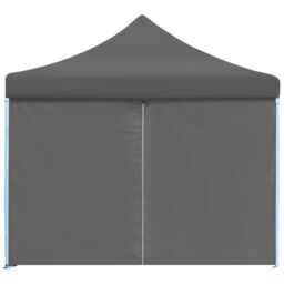 Berkfield Home Folding Pop-up Party Tent with 8 Sidewalls 3x9 m Anthracite in Black - thumbnail 4