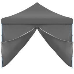 Berkfield Home Folding Pop-up Party Tent with 8 Sidewalls 3x9 m Anthracite in Black - thumbnail 5