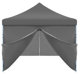 Berkfield Home Folding Pop-up Party Tent with 8 Sidewalls 3x9 m Anthracite in Black - thumbnail 6