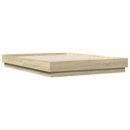 Berkfield Home Bed Frame without Mattress Sonoma Oak 150x200 cm King Size in Brown - thumbnail 6