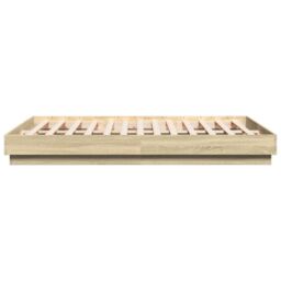 Berkfield Home Bed Frame without Mattress Sonoma Oak 150x200 cm King Size in Brown - thumbnail 5