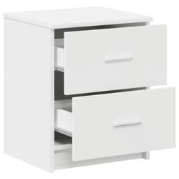 Berkfield Home Bedside Cabinets 2 pcs with 2 Drawers White 40x36x50 cm - Size: 40 x 36 x 50 cm - thumbnail 5