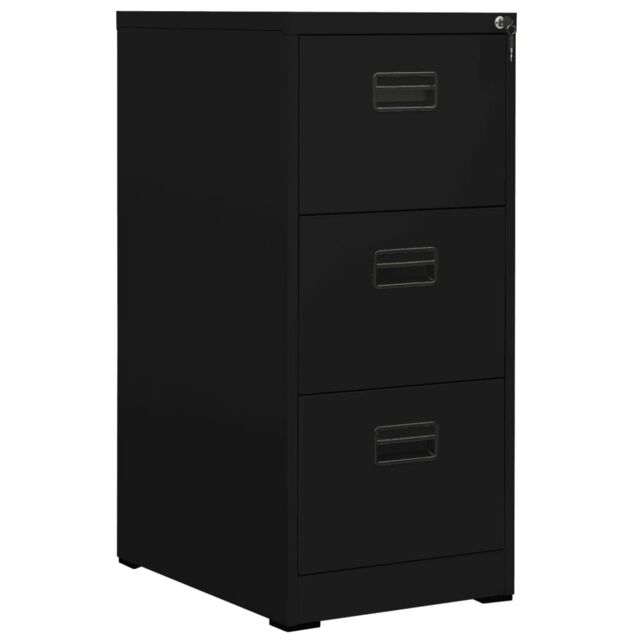 Berkfield Home Filing Cabinet Black 46x62x102.5 cm Steel - image 1