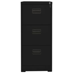 Berkfield Home Filing Cabinet Black 46x62x102.5 cm Steel - thumbnail 2