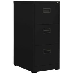 Berkfield Home Filing Cabinet Black 46x62x102.5 cm Steel - thumbnail 1