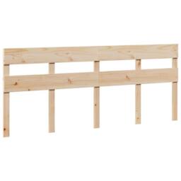 Berkfield Home Bed Frame without Mattress 200x200 cm Solid Wood Pine in Natural - thumbnail 5