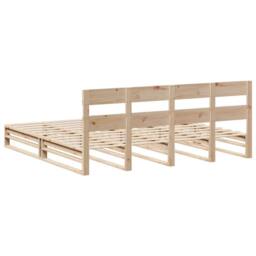 Berkfield Home Bed Frame without Mattress 200x200 cm Solid Wood Pine in Natural - thumbnail 8