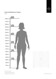 Orsina Shutter White Wood Under Sink Bathroom Cabinet - thumbnail 2