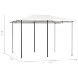Berkfield Home Gazebo 3x4x2.6 m Cream 160 g/m ² in Beige - thumbnail 4