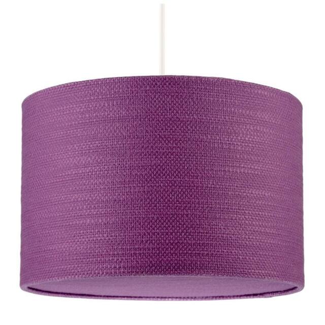 Happy Homewares Modern Purple Wine Textured Linen Pendant Light Shade with Diffuser - Size: 12 inches - image 1