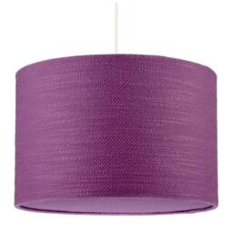 Happy Homewares Modern Purple Wine Textured Linen Pendant Light Shade with Diffuser - Size: 12 inches - thumbnail 1