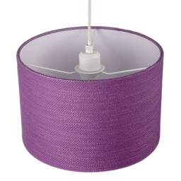 Happy Homewares Modern Purple Wine Textured Linen Pendant Light Shade with Diffuser - Size: 12 inches - thumbnail 3