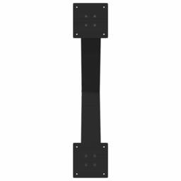 Berkfield Home Modern Dining Table Legs X-Shaped 3 pcs Black 80x(72-73) cm Steel - thumbnail 7
