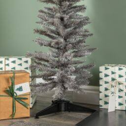 Samuel Alexander 4ft (120cm) Artificial Pencil Pine Grey Christmas Tree with 168 Tips & Stand - thumbnail 7