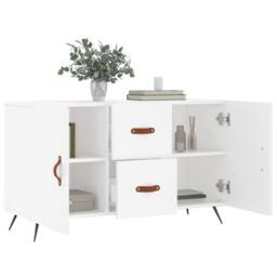 Berkfield Home Sideboard White 100x36x60 cm Engineered Wood - Size: 100 x 36 x 60 cm - thumbnail 4