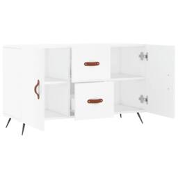 Berkfield Home Sideboard White 100x36x60 cm Engineered Wood - Size: 100 x 36 x 60 cm - thumbnail 5