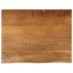 Berkfield Home Table Top Live Edge 90x80x2.5 cm Solid Wood Mango in Brown - thumbnail 1