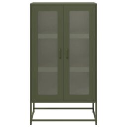 Berkfield Home Highboard Olive Green 68x39x123 cm Steel - Size: 68 x 39 x 123 cm - thumbnail 5