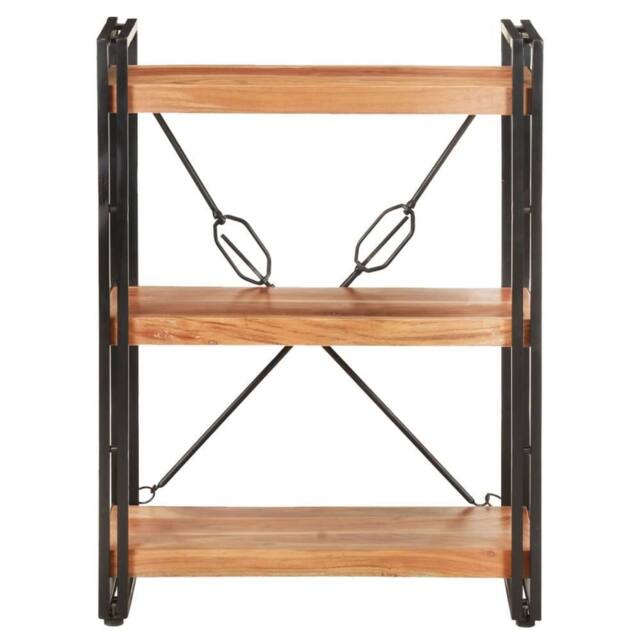 Berkfield Home 3-Tier Bookcase 60x30x80 cm Solid Acacia Wood in Brown - Size: 60 x 30 x 80 cm - image 1