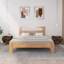 Berkfield Home Bedside Tables 2 pcs Smoked Oak 50x46x50 Engineered Wood in Brown - thumbnail 3