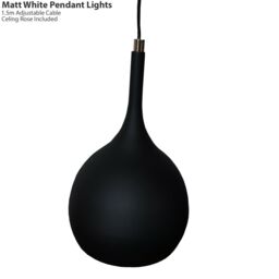 Loops Hanging Ceiling Pendant Light Matt Black & Copper Kitchen Lamp Built in LED - thumbnail 3