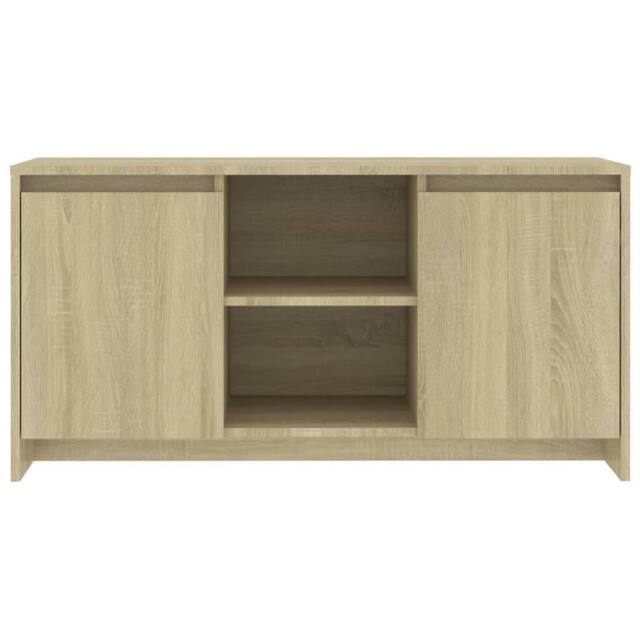 Berkfield Home TV Cabinet Sonoma Oak 102x37.5x52.5 cm Engineered Wood in Light Oak - image 1