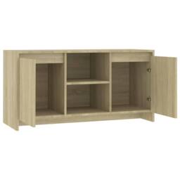 Berkfield Home TV Cabinet Sonoma Oak 102x37.5x52.5 cm Engineered Wood in Light Oak - thumbnail 5
