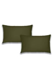 Catherine Lansfield 'Brushed Cotton' Pillowcase Pair in Green - Size: Standard Pillow Case - thumbnail 3