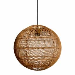 CGC Lighting Ariba Brown 35cm Round Globe Rattan Weave Lampshade in Natural - thumbnail 4