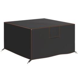 OUTSUNNY Garden Furniture Cover, 420D Waterproof, 125 x 125 x 74 cm, Black - Size: 125 x 125 x 74 cm - thumbnail 2