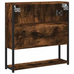 Berkfield Home Sturdy Bathroom Mirror Cabinet Smoked Oak 60x16x60 cm Engineered Wood in Brown - Size: 60 x 16 x 60 cm - thumbnail 8