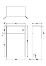 Balterley Bathroom Floor Concealed Cistern WC Toilet Unit, Satin Grey, 500mm in Grey - thumbnail 2